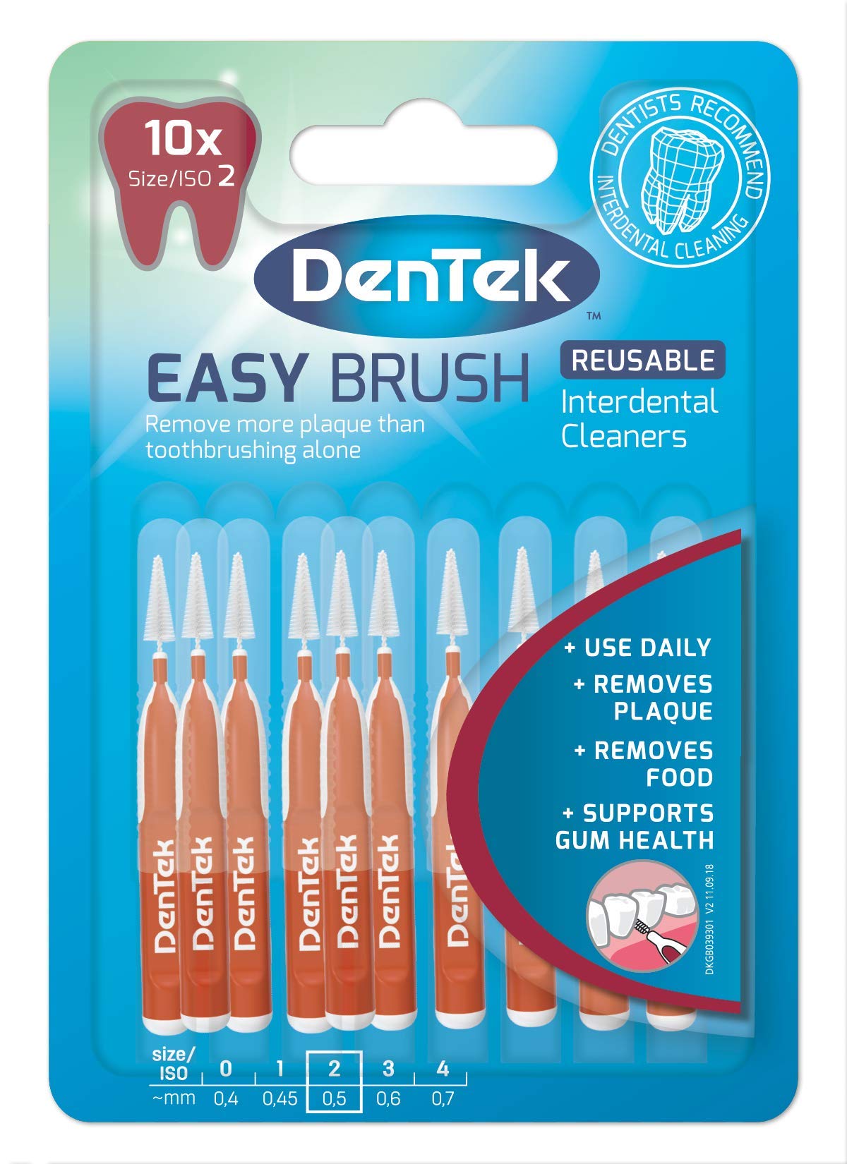 DenTek Easy Brush Interdental Brushes, ISO2/0.50mm 10 Pack | High Quality Tissue Product Online - Product Image DenTek Easy Brush Interdental Brushes, ISO2/0.50mm 10 Pack | High Quality Tissue Product Online - Product Image